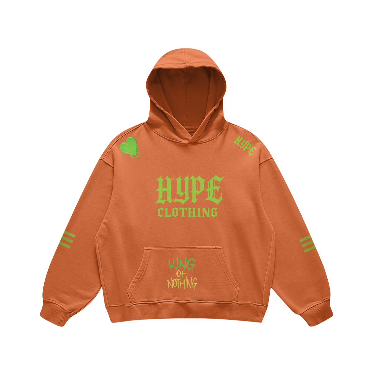 Crownless King Graphic Hoodie – ORANGE - Hoodies