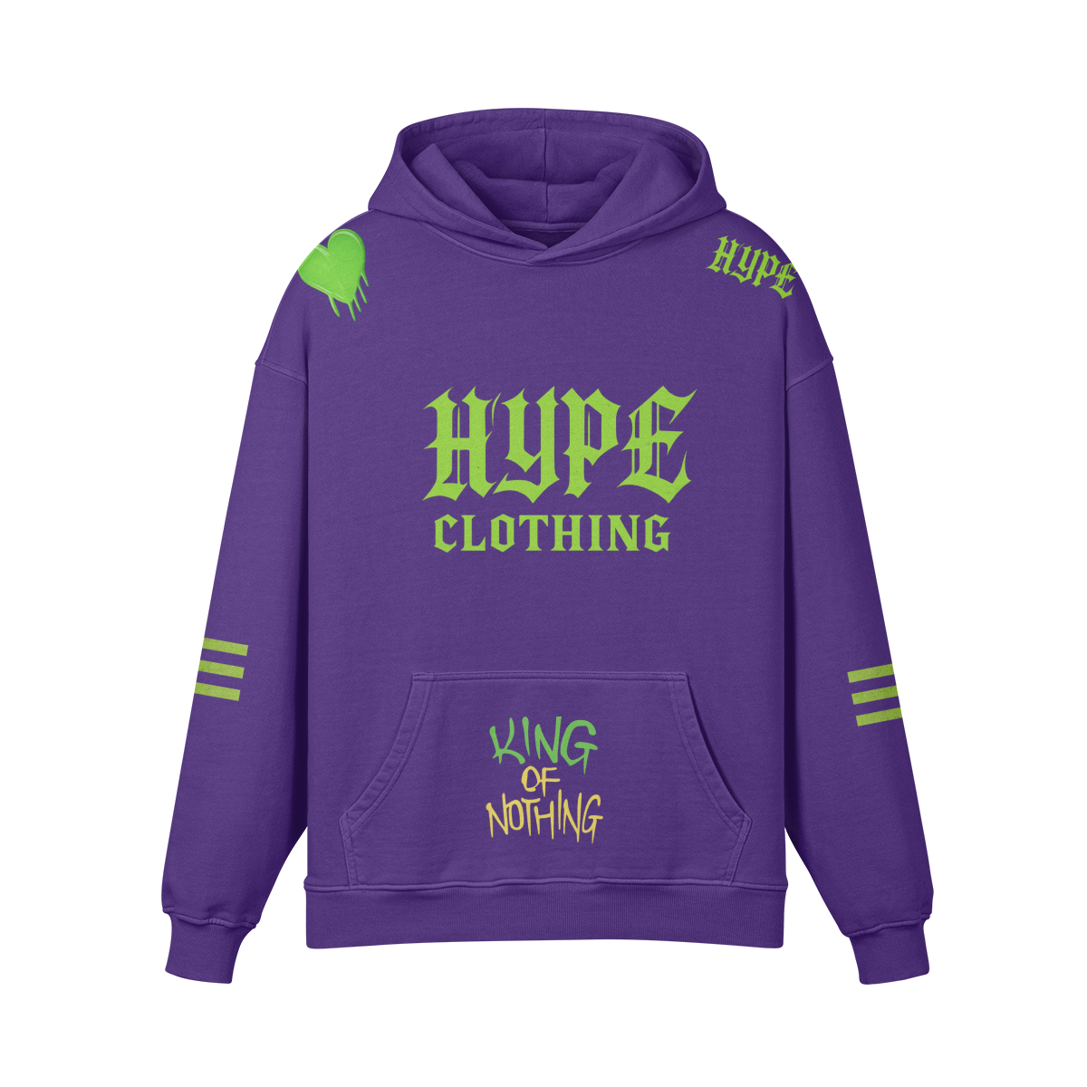 Crownless King Graphic Hoodie – PURPLE - Purple Haze / S - Hoodies