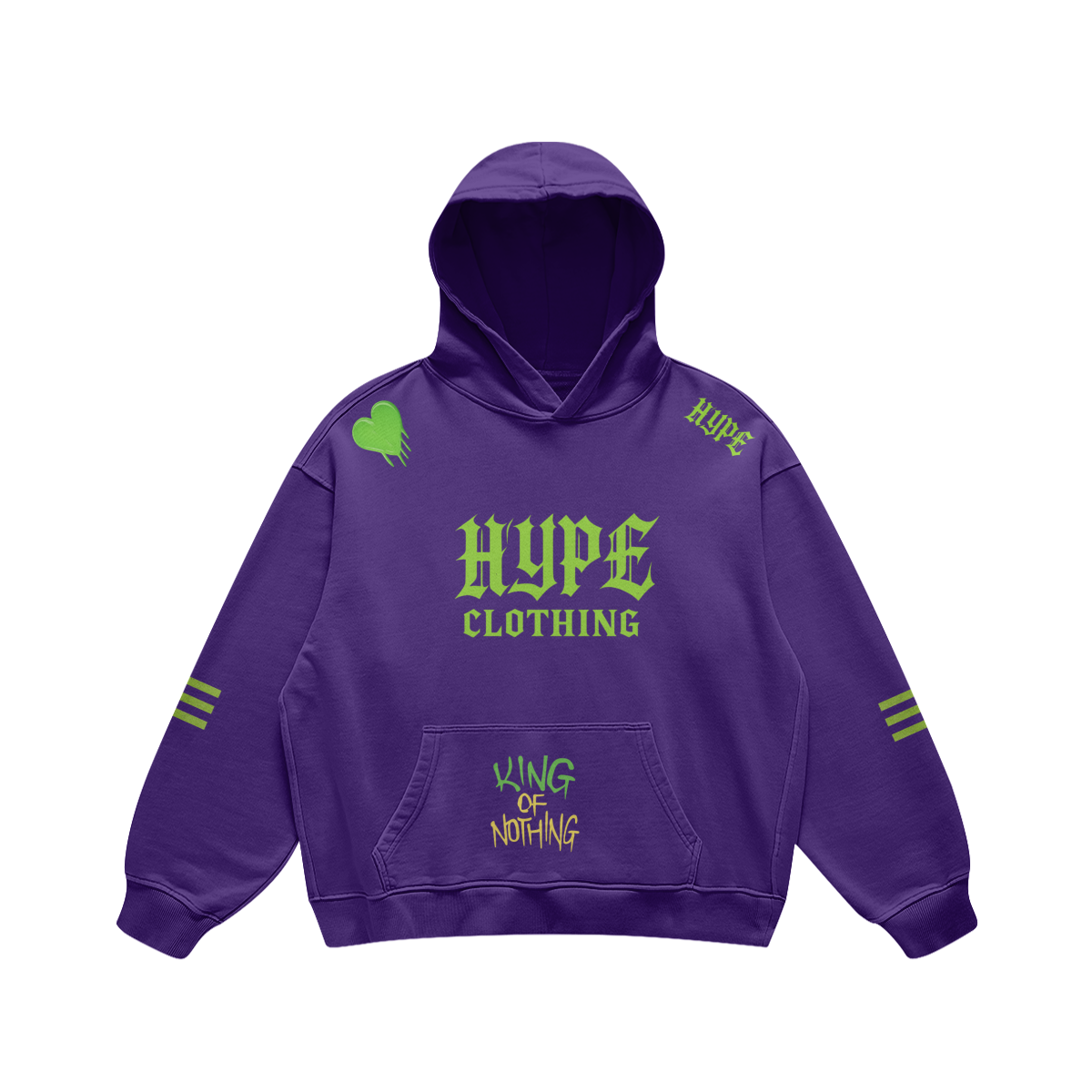 Crownless King Graphic Hoodie – PURPLE - Hoodies