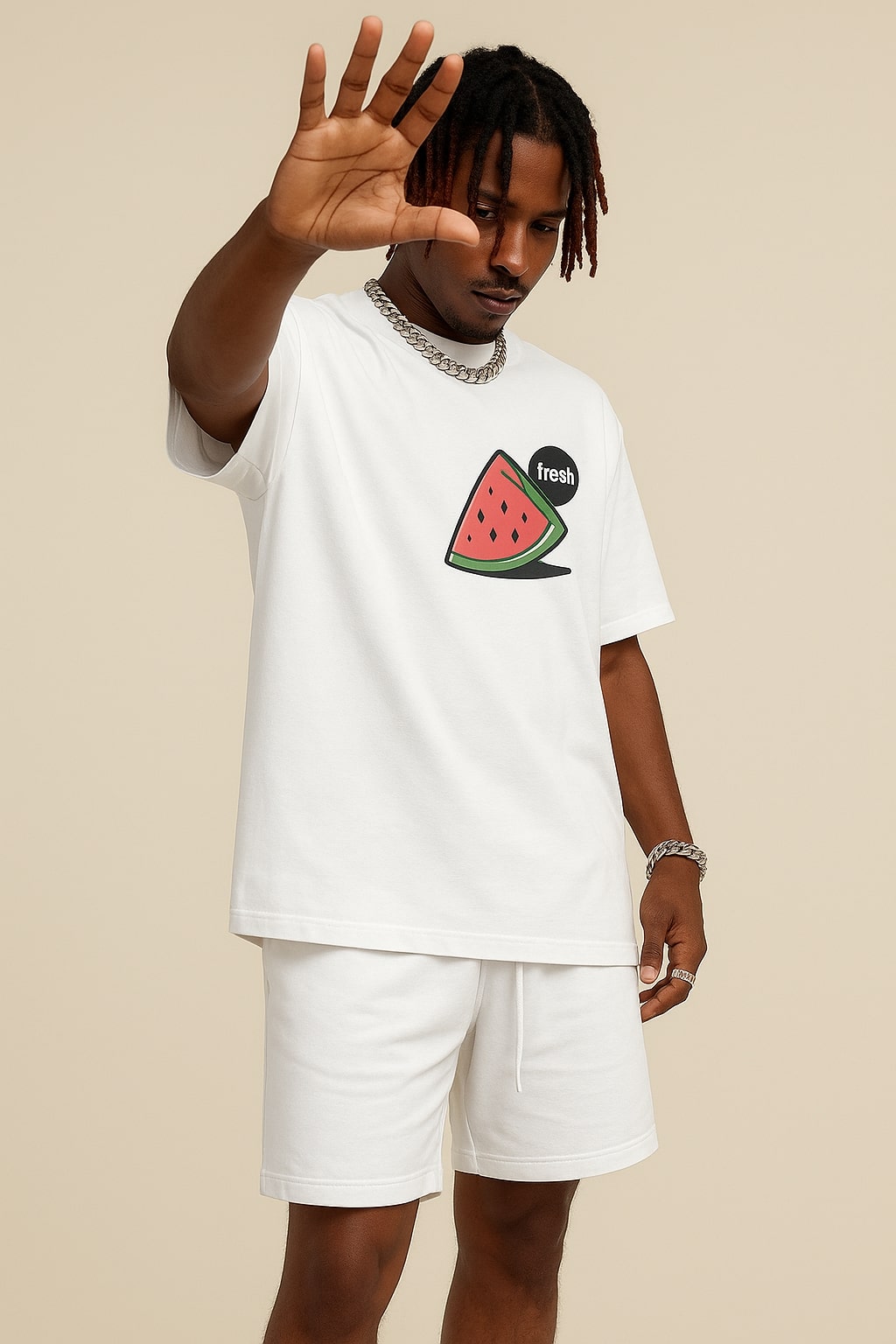 Fresh Watermelon T-Shirt - WHITE - Graphic Tees
