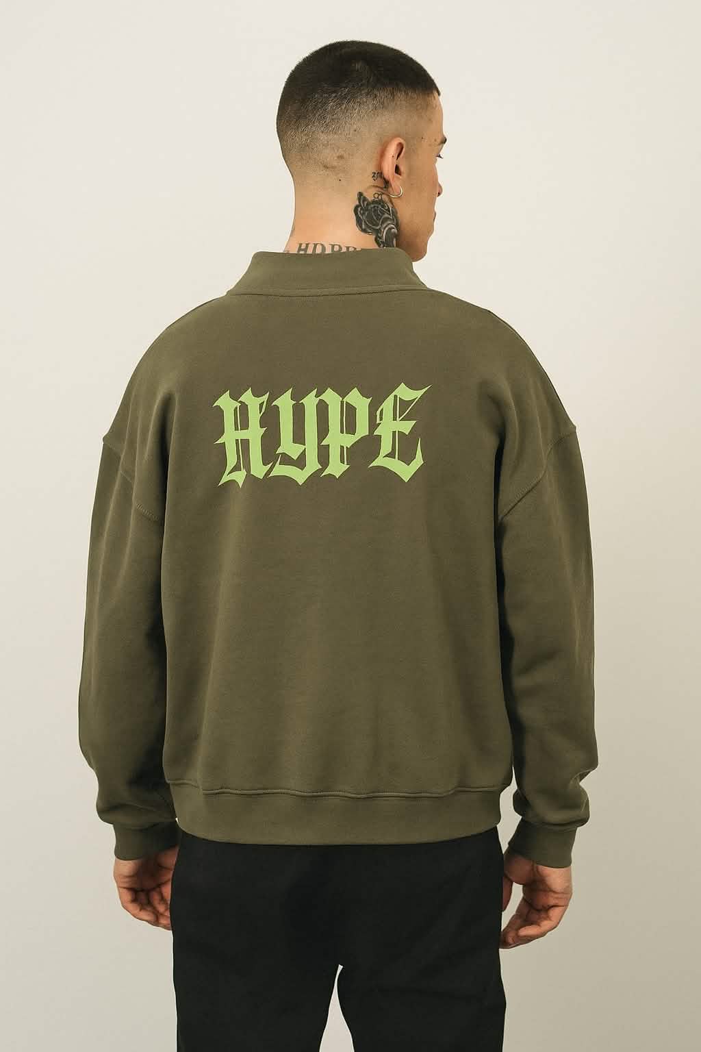 King of Nothing Quarter-Zip Sweatshirt - GREEN - Sweatshirt