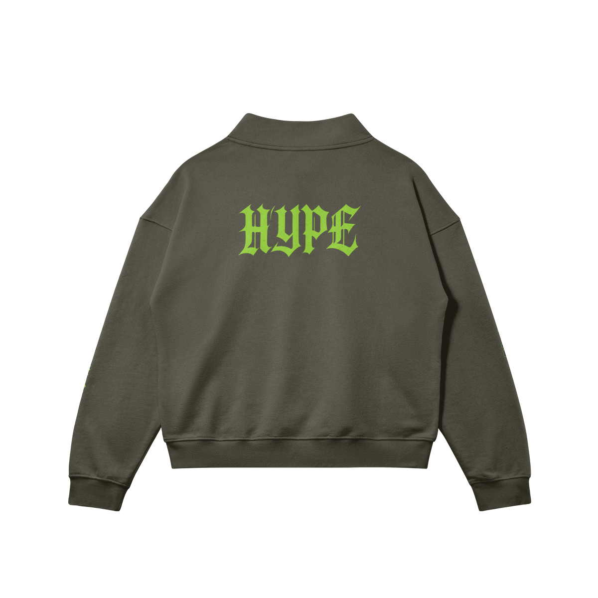 King of Nothing Quarter-Zip Sweatshirt - GREEN - Sweatshirt