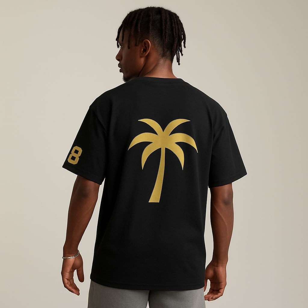 LA 78 Oversized Graphic T-Shirt - FADED BLACK - Graphic Tees