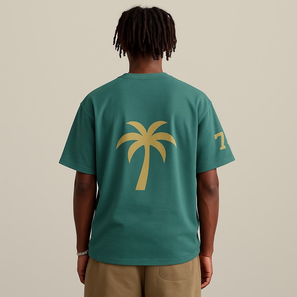 LA 78 Oversized Graphic T-Shirt - WINTERGREEN - Graphic Tees