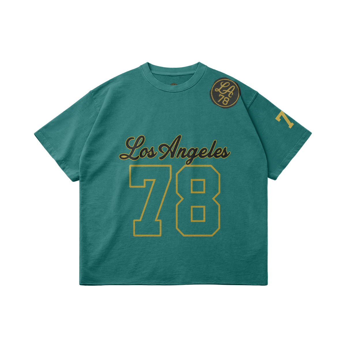 LA 78 Oversized Graphic T-Shirt - WINTERGREEN - Graphic Tees