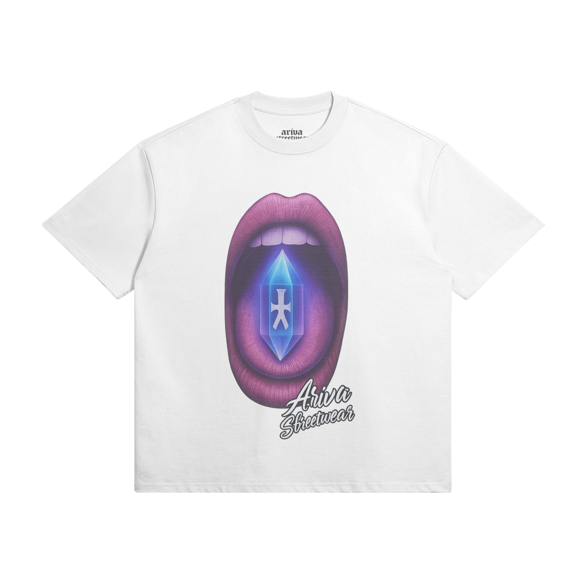 Neon Mouth Crystal Tee - Graphic Tees