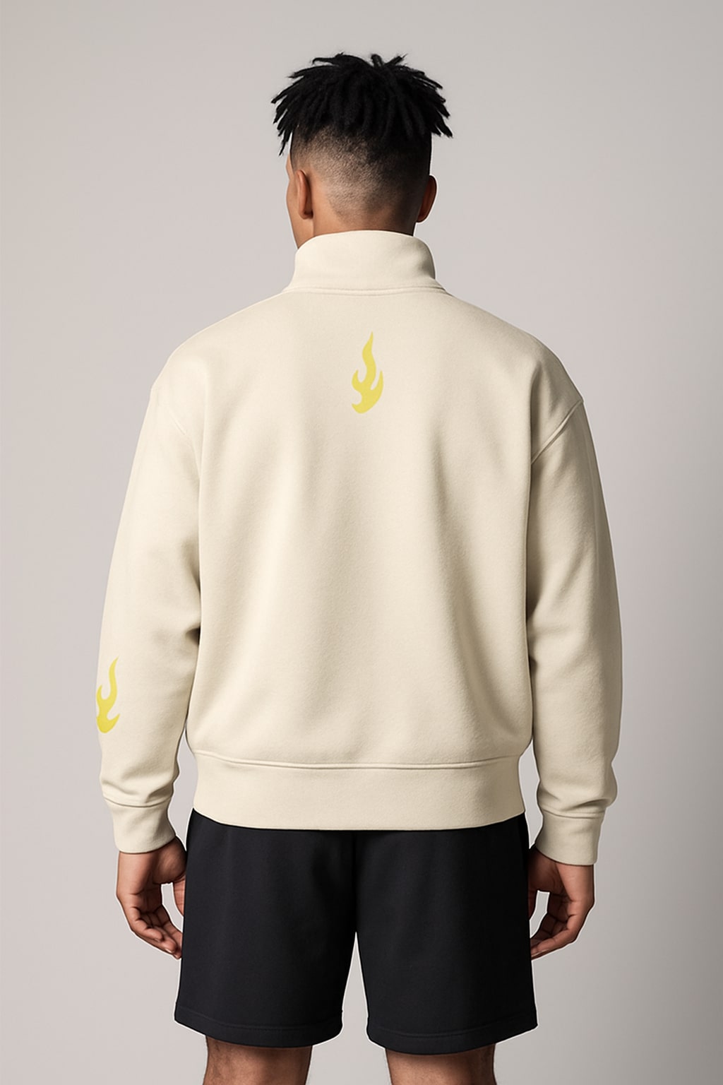 SESSION UNITY Quarter-Zip Pullover - CREAM - Sweatshirt