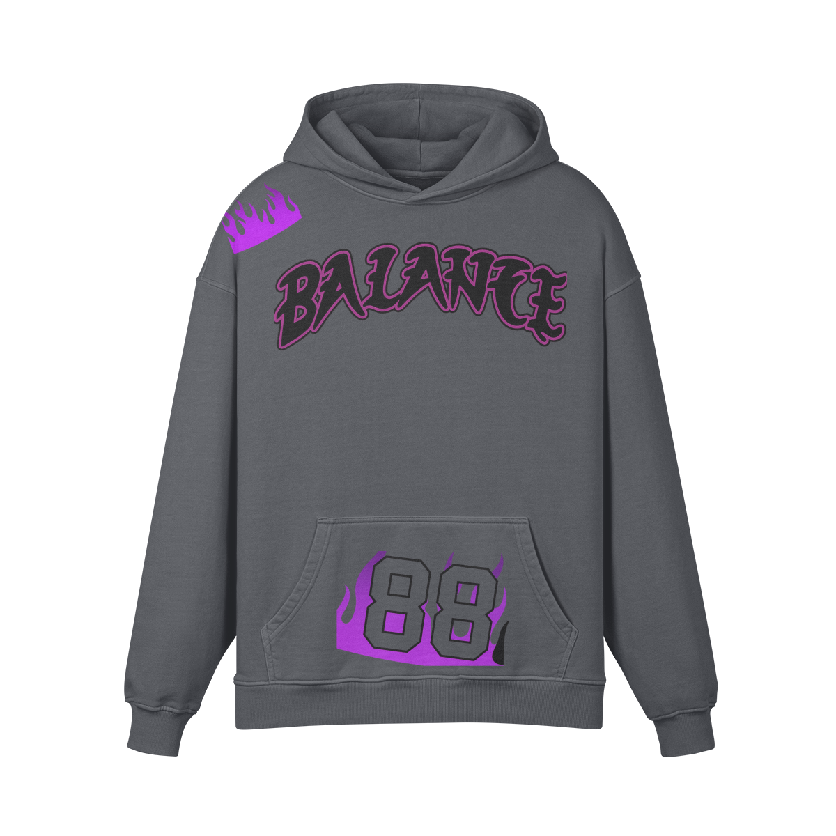 BALANCE 88 Pullover Hoodie - CHARCOAL - Carbon Gray / S - Hoodies