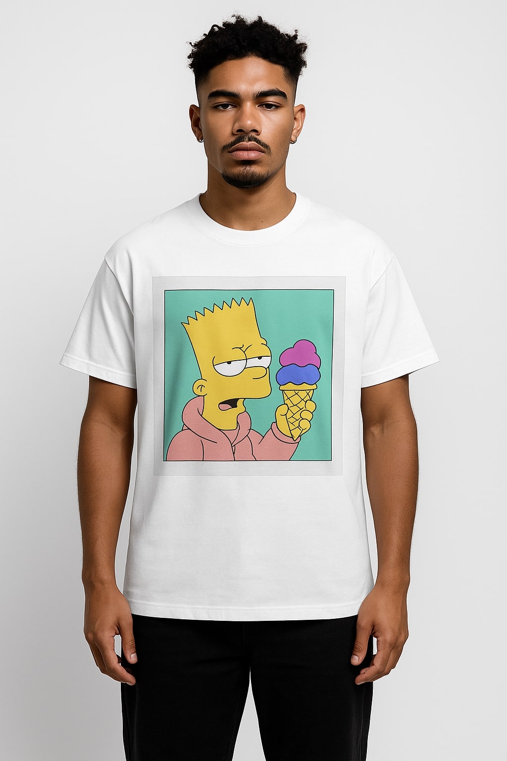 Cartoon Graphic Tee - WHITE - Graphic Tees