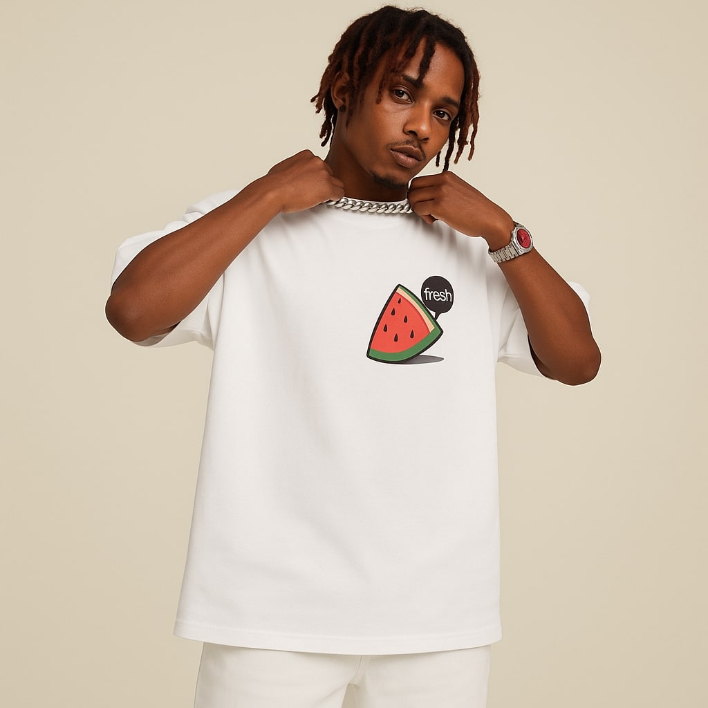 Fresh Watermelon T-Shirt - WHITE - Graphic Tees