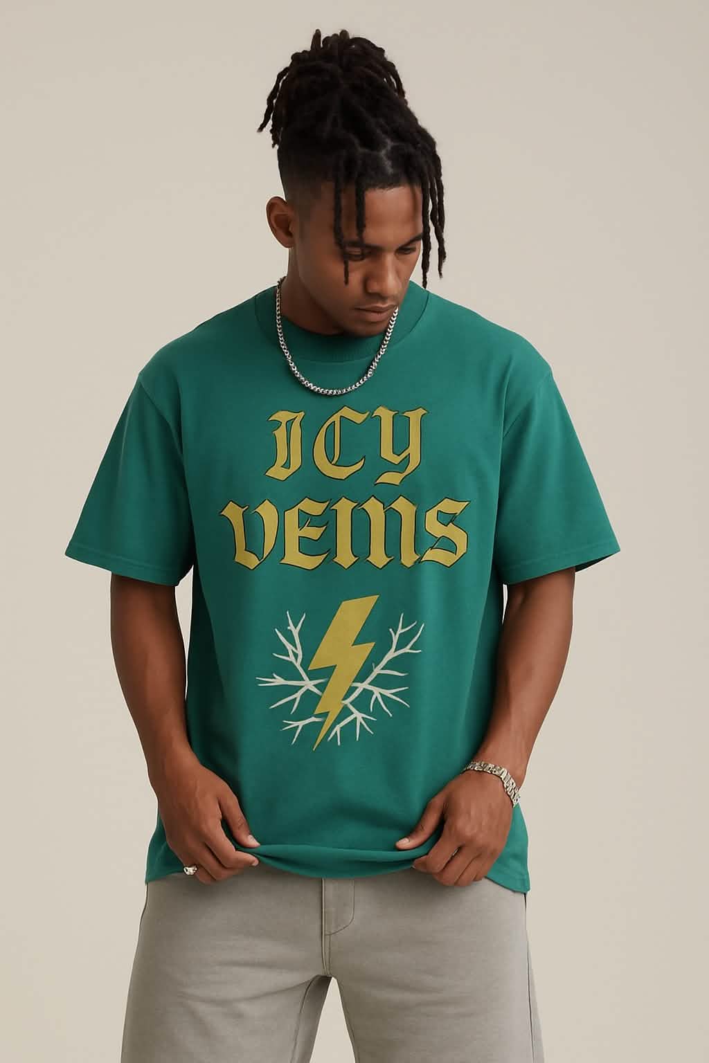 Icy Veins Graphic Tee - VIRIDIAN - Graphic Tees